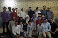 دیدار جمعی از دانشجویان آمریکایی و اروپایی با حضرت آیت الله العظمی صافی گلپایگانی - مشهد مقدس