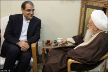 گزارش تصویری: دیدار وزیر بهداشت، درمان و آموزش پزشکی با حضرت آیت الله العظمی صافی گلپایگانی